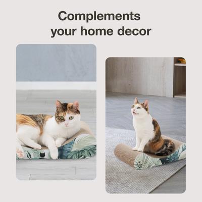 Show full view: Necoichi Premium Comfort Curved Cat Lounger, Go Green, Medium slide 6 of 8