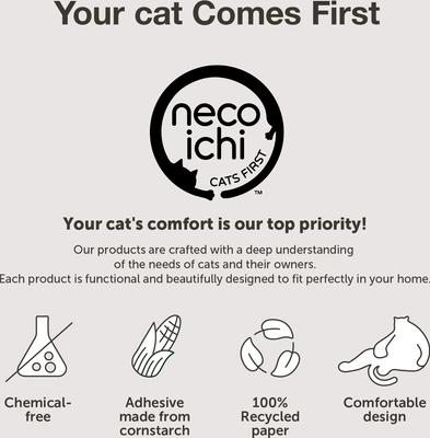 Show full view: Necoichi Premium Comfort Curved Cat Lounger, Go Green slide 5 of 6