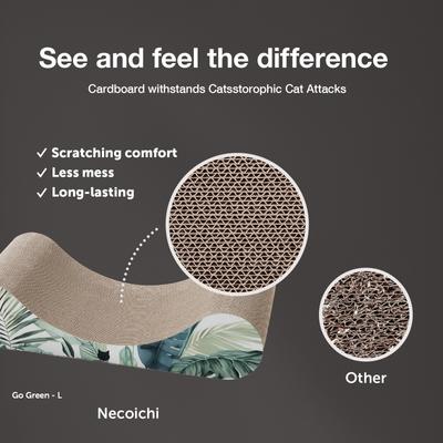 Show full view: Necoichi Premium Comfort Curved Cat Lounger, Go Green slide 3 of 6