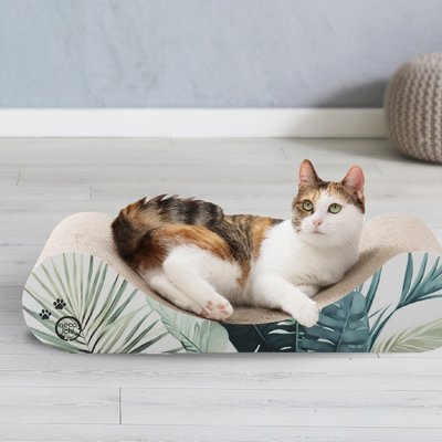 Necoichi Necoichi Premium Comfort Curved Cat Lounger, Go Green, Large