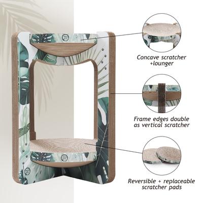 Show full view: Necoichi Cozy Cat Scratcher Tower Toy, Go Green, X-Large slide 4 of 8