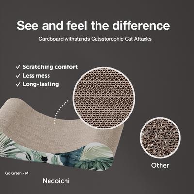 Show full view: Necoichi Premium Comfort Curved Cat Lounger, Go Green, Medium slide 3 of 8