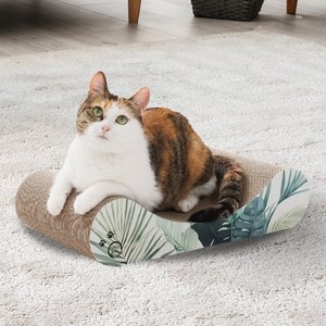 Necoichi Premium Comfort Curved Cat Lounger, Go Green, Medium