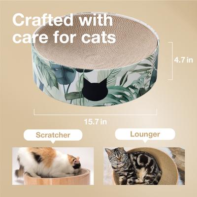 Show full view: Necoichi Cozy Cat Scratcher Bowl Toy, Go Green, Large slide 3 of 8