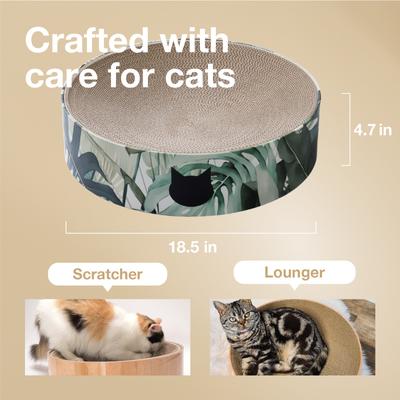 Show full view: Necoichi Cozy Cat Scratcher Bowl Toy, Go Green, X-Large slide 2 of 7