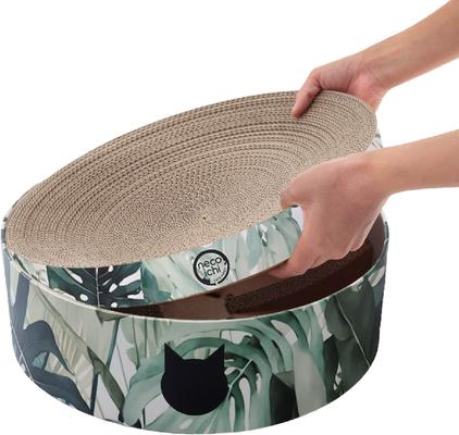 Show full view: Necoichi Cozy Cat Scratcher Bowl Replacement Pad, 2 count, Large, Go Green slide 6 of 9