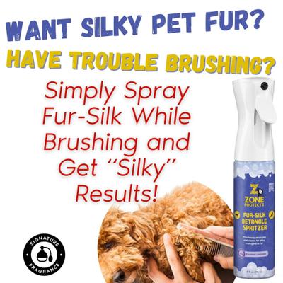 Show full view: Zone Protects Pets Fur-Silk Detangle Spritzer Spray, Frosted Lavender, 10-fl oz bottle slide 5 of 5