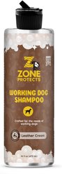 Zone Protects Pets Working Dog Shampoo, Leather Cream Scent, 16-fl oz bottle slide 1 of 5