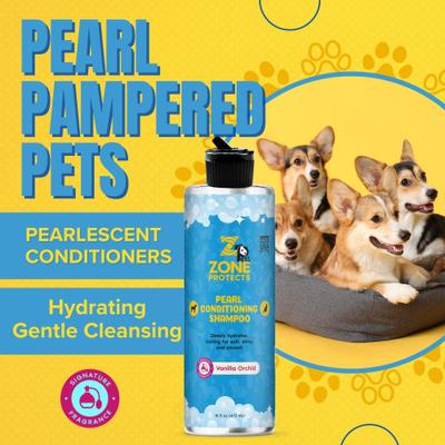 Show full view: Zone Protects Pets Pearl Hydrating Pet Shampoo, Vanilla Orchid, 16-fl oz bottle slide 3 of 5