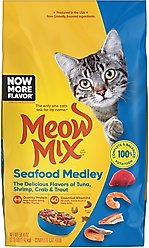 Meow Mix Seafood Medley Dry Cat Food, 3.15-lb bag