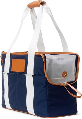 Show full view: Boulevard Pluto Personalized Dog & Cat Carrier Tote, Navy slide 3 of 9