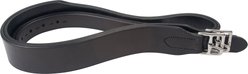 M. Toulouse Platinum Single Leather Comfort Stirrup Leathers, Black, 2 x 60-in