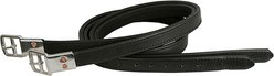 M. Toulouse 3 Fold Double Leather Stirrup Leathers, Black, 1 x 60-in