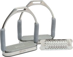 Flex Rider 6-Way Ultimate Movement Stirrups, Stainless Steel with Grey Rubber, 4.5-in slide 1 of 3
