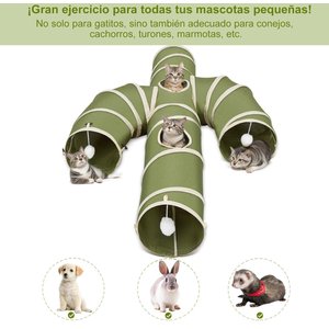 Ownpets Cactus Tunnel Cat Toy, Green, Large