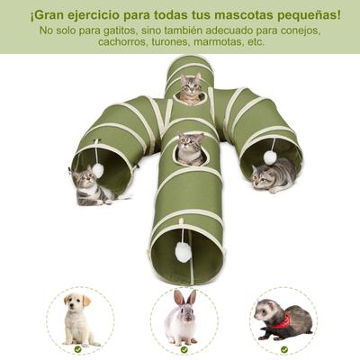 Show full view: Ownpets Cactus Tunnel Cat Toy, Green, Large slide 6 of 9