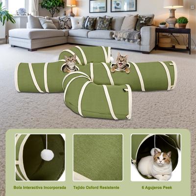 Show full view: Ownpets Cactus Tunnel Cat Toy, Green, Large slide 5 of 9