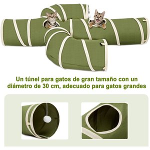 Ownpets Cactus Tunnel Cat Toy, Green, Large