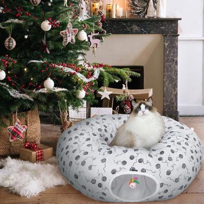 Show full view: Ownpets Donut Tunnel Bed Cat Toy, Grey, Large slide 8 of 9
