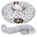 Ownpets Donut Tunnel Bed Cat Toy, Grey, Large