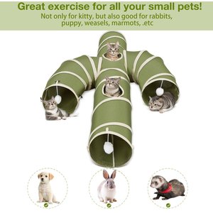 Ownpets Cactus Tunnel Cat Toy, Green, Medium
