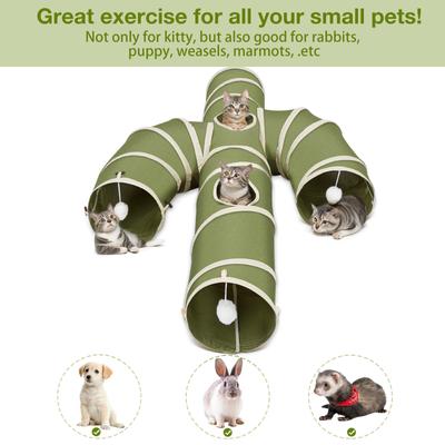 Show full view: Ownpets Cactus Tunnel Cat Toy, Green, Medium slide 5 of 8