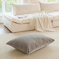 Allisandro Extra Soft Faux Fur Pillow Dog Bed with Removable Cover, Grey, Medium slide 2 of 7