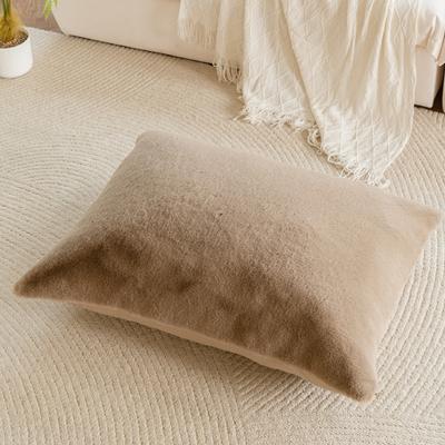 Show full view: Allisandro Extra Soft Faux Fur Pillow Dog Bed with Removable Cover, Brown, X-Large slide 5 of 8
