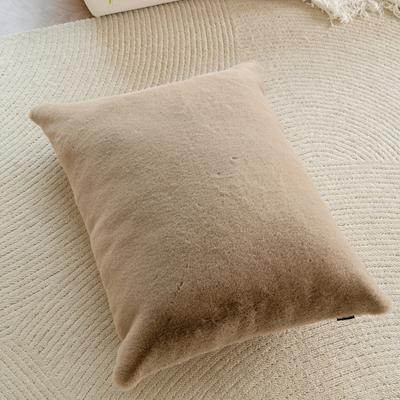 Show full view: Allisandro Extra Soft Faux Fur Pillow Dog Bed with Removable Cover, Brown, X-Large slide 4 of 8