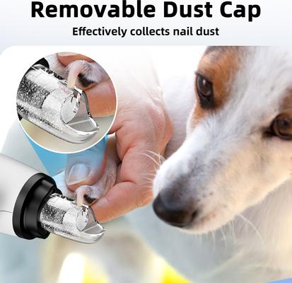 Show full view: Bousnic Smart 6-Speed Quiet Cat & Dog Nail Grinder, White slide 7 of 10
