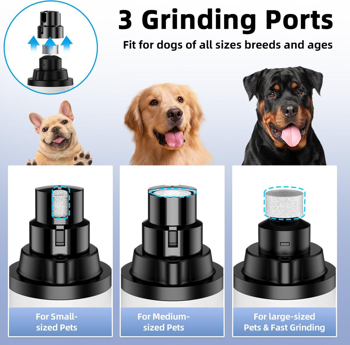 Bousnic Smart 6-Speed Quiet Cat & Dog Nail Grinder