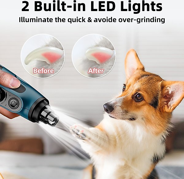 Bousnic Smart 6-Speed Quiet Cat & Dog Nail Grinder