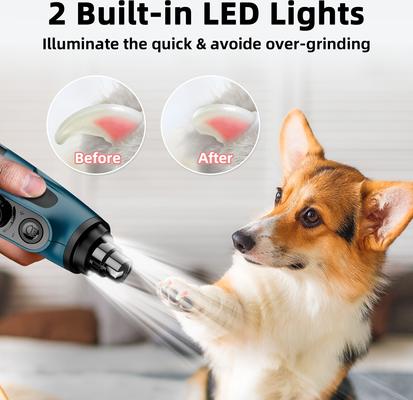 Show full view: Bousnic Smart 6-Speed Quiet Cat & Dog Nail Grinder, Blue slide 6 of 10