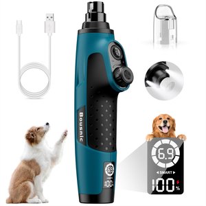 Bousnic Smart 6-Speed Quiet Cat & Dog Nail Grinder, Blue