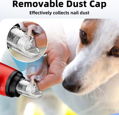 Show full view: Bousnic Smart 6-Speed Quiet Cat & Dog Nail Grinder, Red slide 7 of 10