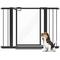 Show in main carousel: Unipaws Plastic & Steel Transparent Walkthrough Dog Gate, Black slide 2 of 7