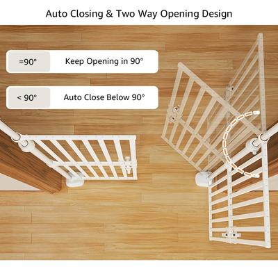 Show full view: Unipaws Extra Tall Metal Cat Gate, White slide 5 of 8