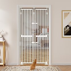 Unipaws Extra Tall Metal Cat Gate, White