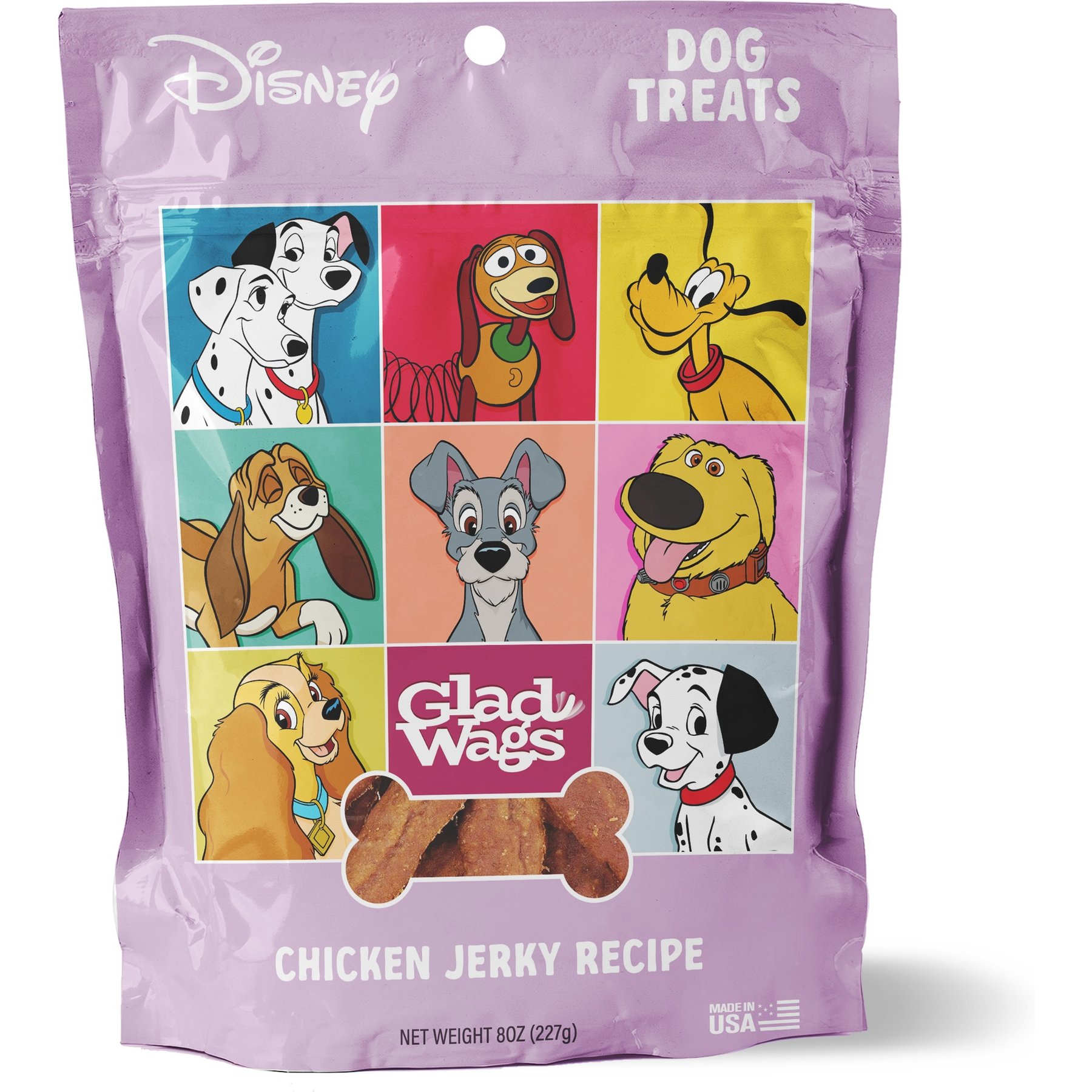 Disney Glad Wags Chicken Grain-Free Jerky Dog Treats, 8-oz bag