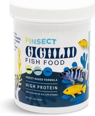 Show full view: Finsect Cichlid Fish food, 3-oz slide 2 of 8