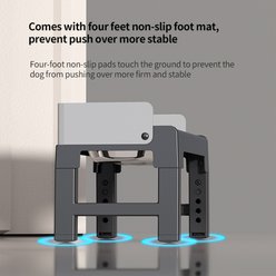 HANAMYA Elevated Dog Bowls with Adjustable Legs, Black, 6-cup slide 2 of 5