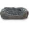 Show in main carousel: Precious Tails Super Plush Corduroy Sherpa Bolster Cat & Dog Bed, Charcoal slide 8 of 9