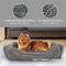 Show in main carousel: Precious Tails Super Plush Corduroy Sherpa Bolster Cat & Dog Bed, Charcoal slide 4 of 9