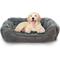 Show in main carousel: Precious Tails Super Plush Corduroy Sherpa Bolster Cat & Dog Bed, Charcoal slide 1 of 9