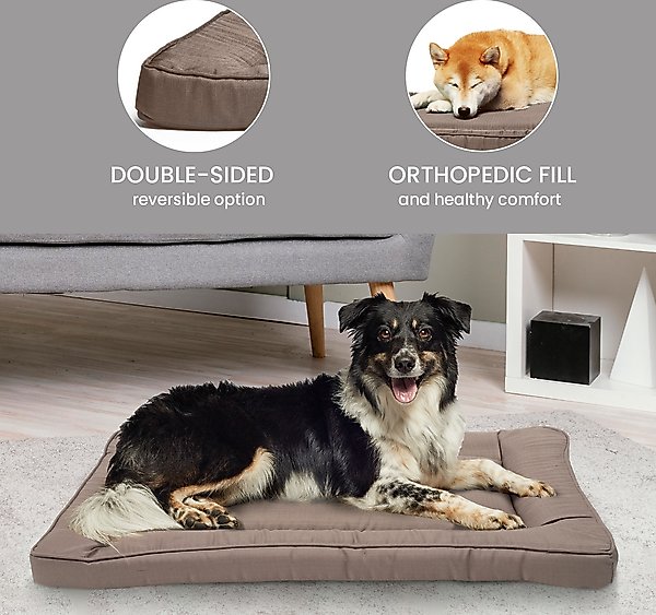 Show full view: Precious Tails Orthopedic Cat & Dog Bed Crate Mat, Mocha, Large slide 3 of 9