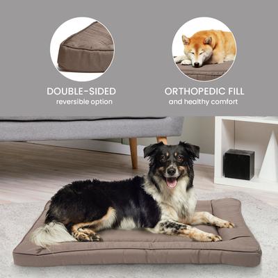 Show full view: Precious Tails Orthopedic Cat & Dog Bed Crate Mat, Mocha, Large slide 3 of 9