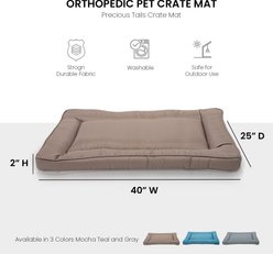 Precious Tails Orthopedic Cat & Dog Bed Crate Mat, Mocha, Large slide 2 of 8