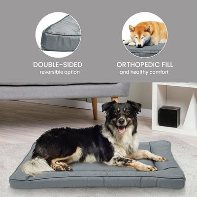 Show full view: Precious Tails Orthopedic Cat & Dog Bed Crate Mat, Gray, Small slide 3 of 9