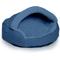 Show in main carousel: Precious Tails Herringbone Canvas Fleece Deep Dish Covered Cat & Dog Bed, Navy, Small slide 8 of 9