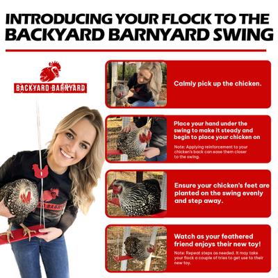 Show full view: Backyard Barnyard Chicken Swing, Red slide 5 of 6